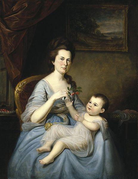 Charles Willson Peale Mrs. David Forman and Child Sweden oil painting art
